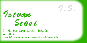 istvan sepsi business card